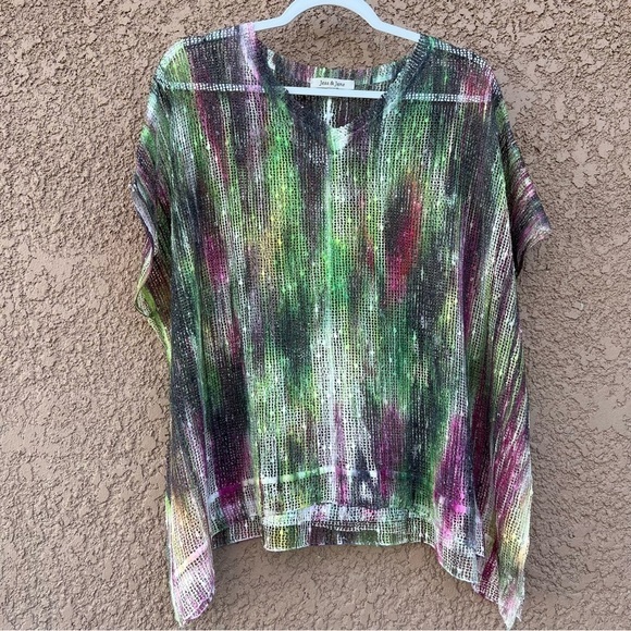 Jess & Jane Swim Coverup Layering Over Tank Top Artistry Piece Womens Large Art - Picture 1 of 13